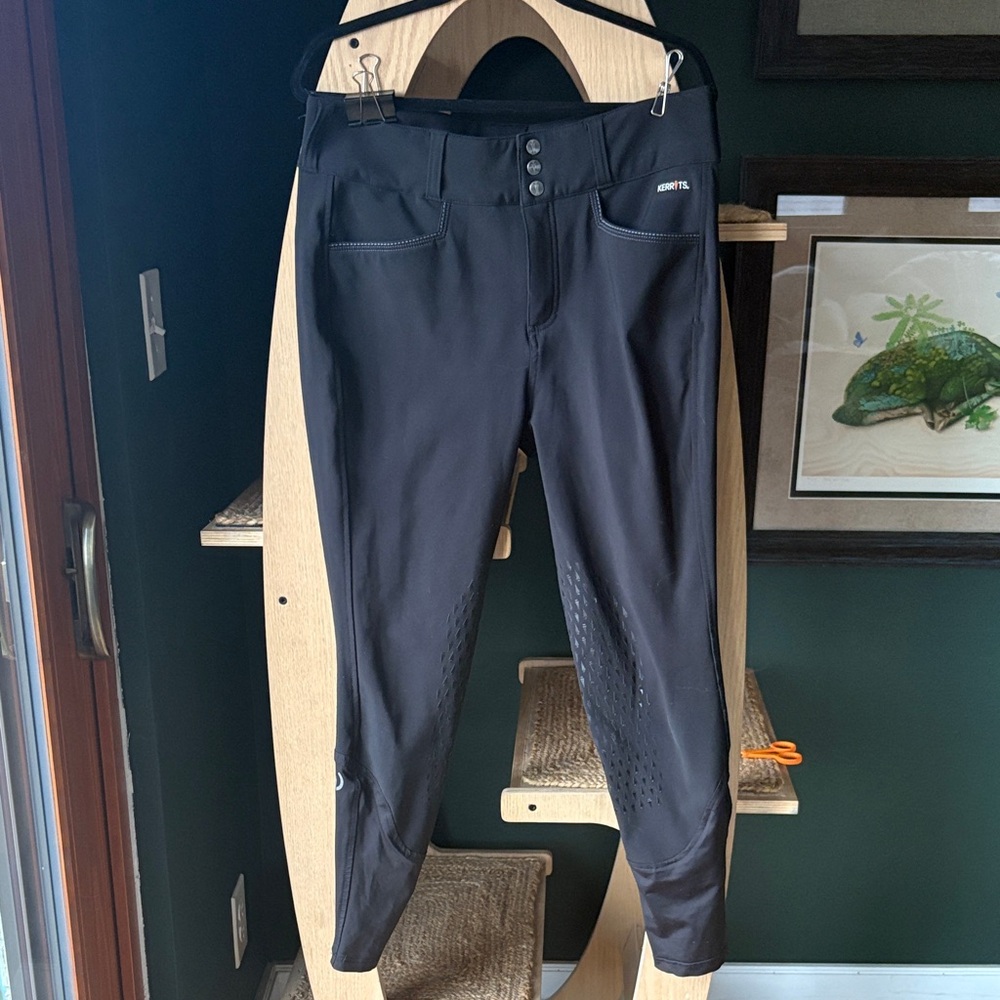 Kerrits Arena K-Pro Silicone Knee Patch Breeches 2 Pairs Black Size Large